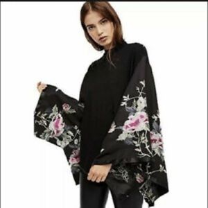 Free People Sydney Embroidered Bat Wing Top